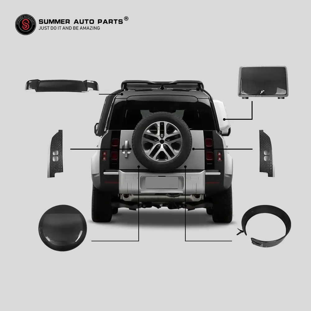도매 새로운 자동차 액세서리 앞 범퍼 스포일러 립 탄소 섬유 바디 키트 랜드 로버 수비수 110 액세서리