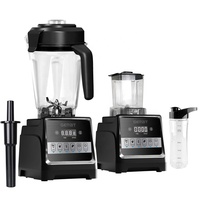 Mixeur-Blender Hachoir Multifonction 3-en-1 avec Écran Tactile et Boîtier en Plastique pour Cuisine Commerciale et Préparation de Glaces et Aliments