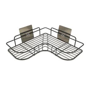 Da Parete In Ferro di Angolo di archiviazione Montato Nero Adesivo Angolo <span class=keywords><strong>Mensola</strong></span> del Bagno - Product Image 1