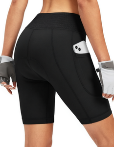 Shorts de cyclisme rembourrés pour hommes adultes, avec coussinet en silicone, anti-humidité, ajustés, en Spandex/Nylon, avec poches latérales - Product Image 1