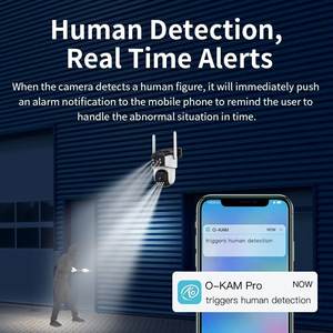 كاميرا مراقبة أمنية واي فاي ثنائية العدسة بتقنية PTZ بدقة 8 ميجابكسل وزاوية واسعة مع إضاءة مزدوجة للرؤية الليلية وكشف الحركة وتتبع تلقائي - Product Image 6