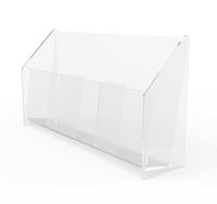 Glamdisplay Display per riviste in acrilico trasparente per portariviste per Brochure in Perspex da banco