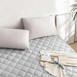 Ultraschall-Gesteppter Antiallergischer Matratzenbezug Einweg Atmungsaktiver Polyester-Matratzenschoner, Maßanfertigung, Grau, Weiß - Product Image 4