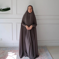 Loriya Nouvelle Abaya Femmes Robe Musulmane Jersey Une Pièce Prière Abaya Hijab Robe Traditionnelle Musulmane Vêtements