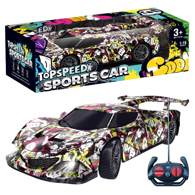 Customized Cool Graffiti Simulation Electric RC Car Expert-Level Hobby Grade Model Vehicle for Children's Educational Play