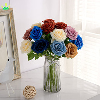Künstliche Rose Blumenstrauß Faux Rose Stiele für Hochzeits arrangement Braut strauß Herzstück Faux Silk Rose Burnt Orange