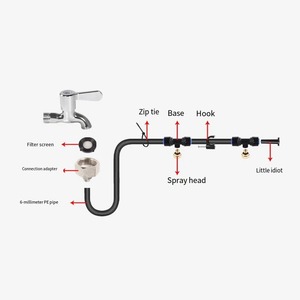 Sistema de Nebulización de 5-30 Metros con Boquillas de Latón, Adaptador de Latón de 3/4'', Nebulizador para Exteriores, Patio, Jardín, Pérgola, Invernadero - Product Image 4