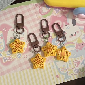 Portachiavi Promozionale in Resina a Forma di Cartone Animato, Piccolo, a Tema Cibo (Sciroppo, Stella, Waffle, Biscotto), Carino e Realistico, Accessorio Decorativo per Borsa, Idea Regalo - Product Image 2