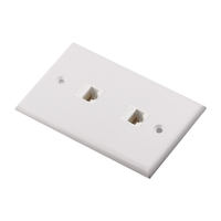 Placa de Pared Negra de Dos Puertos STP RJ45 y RJ11 de 120 mm, en Oferta, con Acero Laminado en Frío y Cable de Calibre 22-26 AWG