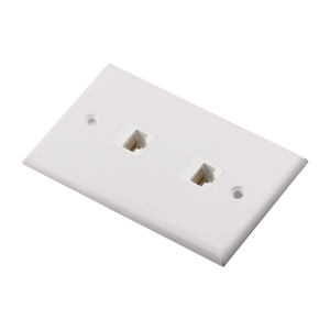 Plaque frontale murale blanche Offre Spéciale à deux bandes de 120mm avec deux prises <span class=keywords><strong>Rj45</strong></span> <span class=keywords><strong>ou</strong></span> <span class=keywords><strong>Rj11</strong></span> plaque frontale murale - Product Image 4