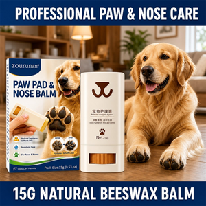 Baume pour les pattes et le nez des animaux Zourunan, stick hydratant pour les pattes de chien et de chat, soulage les pattes sèches et gercées, 15g, <span class=keywords><strong>cire</strong></span> <span class=keywords><strong>d</strong></span>'<span class=keywords><strong>abeille</strong></span> naturelle, OEM - Product Image 2