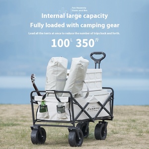 Bán buôn Heavy Duty Gấp Cắm Trại toa xe giỏ hàng | 225kg + Công suất, tất cả các địa hình bánh xe, đa sử dụng giỏ hàng tiện ích - Product Image 5