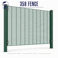 Panneau de clôture de sécurité 358 en acier soudé anti-escalade, robuste et durable, pour périmètre d'usine de peinture et de revêtements, avec revêtement en poudre