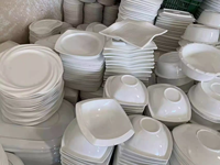 Vente chaude pas cher vaisselle et assiettes en porcelaine bols soucoupes vaisselle assiette à manger ensemble vaisselle à la tonne par tonne