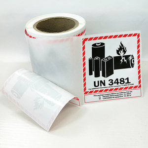 Etiqueta Adhesiva de Advertencia para Papel de Arte, Etiqueta de Precaución para Envío de Baterías de Litio, Etiquetas de Embalaje - UN3480 <span class=keywords><strong>UN3481</strong></span> - Product Image 4