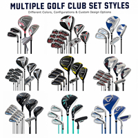 Ensemble de clubs de golf OEM à prix réduit avec sac de golf, logo personnalisé, bois en alliage de titane, poignée en caoutchouc, ensemble complet d'entraînement