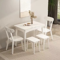 Table à manger moderne multifonctionnelle avec plusieurs couleurs, en bois massif, extensible, réglable, fiable, à placer au mur, meubles pour la maison