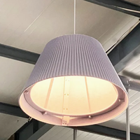 Magnifique lampe de plafond au design visuel attrayant, panneaux acoustiques en polyester pour hôtel