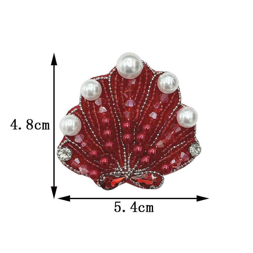 Type c (doit être cousu)-coquille-coquille rouge-cz609