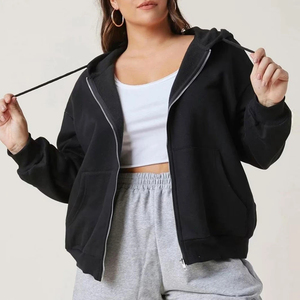 Sudaderas con capucha personalizadas para mujer, sudadera con capucha informal y moderna con cremallera y tela suave para uso casual y urbano, transpirable. - Product Image 2