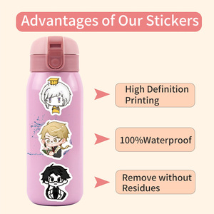 ZY3615C 105 pièces Autocollants décoratifs imperméables en PVC de dessin animé <span class=keywords><strong>Bungo</strong></span> Stray Dogs pour tasse, guitare, ordinateur portable, bagages - Product Image 4