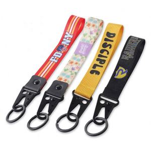 Conception personnalisée Broderie tissée Lulu Dragonne Clé Lanyard Cadeau Promotionnel Logo de marque Porte-clés en cuir - Product Image 5