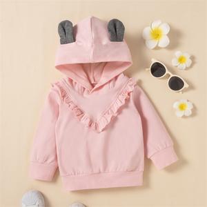 Vêtements pour enfants, tenues pour bébés, ensembles de sweats à capuche en coton biologique pour filles, fabriqués en Chine - Product Image 3