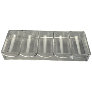 QINLONG 100 pièces en gros, plateau pour jetons de poker en argile de 40 mm, en acrylique transparent, non toxique, durable, avec couvercle amovible et support à roulettes - Product Image 1