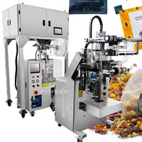 Machine d'emballage automatique pour sachets de thé triangulaires avec filtre intérieur et extérieur, pour thé aux herbes