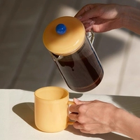 Récipient à pression transparent en verre borosilicate personnalisé tasse en verre de grande capacité
