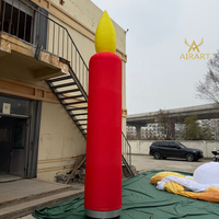 Ballon gonflable en forme de bougie pour la décoration de défilés de parcs à thème