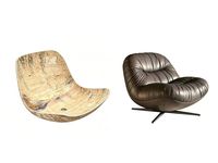 Fauteuil de détente individuel en cuir Nappa italien de luxe fait main pour salon de villa moderne