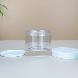 Wholesale Empty Different Capacity 30ml 50ml 100ml 120ml 150ml 200ml 250ml Clear Cosmetic Cream Pet <b>Plastic</b> <b>Jar</b> With White Lid - Product Image 5