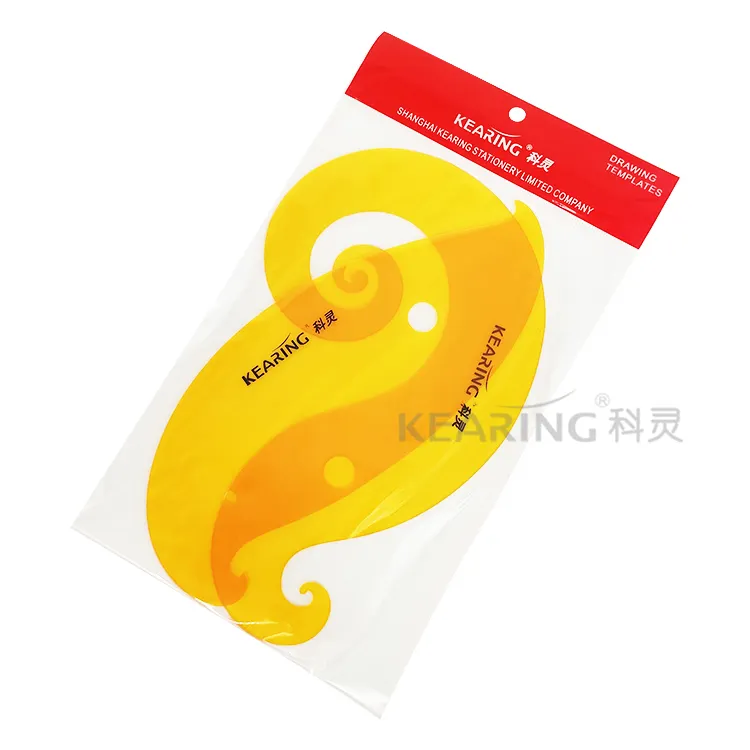 Kearing 1302S French Curve Ruler set of 2 pieces Flexible Plastic Fashion Design Drawing Template Curve Rulers