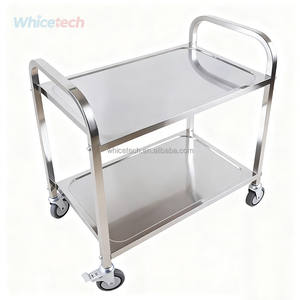 201 स्टेनलेस स्टील होटल फूड ट्रॉली 950*500*950 मिमी वाणिज्यिक स्टेनलेस स्टील वर्क टेबल खाने के लिए - Product Image 2
