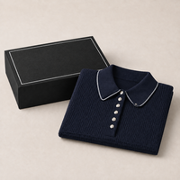 Nouvelle Robe Plissée Tricotée à Col Revers Style Coréen Simple et Féminin pour Femme, Collection Printemps-Été 2026, Coupe Cintrée à la Taille