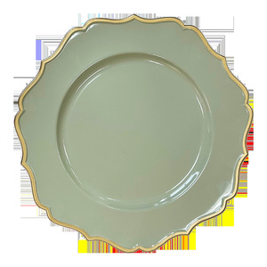 Assiette <span class=keywords><strong>de</strong></span> présentation en plastique ronde <span class=keywords><strong>de</strong></span> 13 pouces, plateau <span class=keywords><strong>de</strong></span> service <span class=keywords><strong>pour</strong></span> desserts et fêtes, design moderne et luxueux <span class=keywords><strong>pour</strong></span> les restaurants - Product Image 3