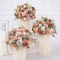 Bunga Sutra Buatan JD Brand Vintage Milk Tea Rose, Buatan Tangan Murni Model JD-B-024 untuk Pernikahan & Pesta - Berbagai Warna/Ukuran