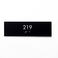 Letrero Acrílico Premium con Braille, Estándar ADA, para Baños, Oficinas, Placa de Identificación