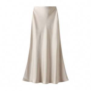 Jupe longue sirène à taille naturelle, sexy et élégante pour femme, en satin de soie synthétique écologique, couleur unie, finition brillante - Product Image 6