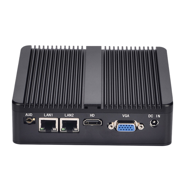 Industrial Fanless PC 2 LAN  2 COM Intel J1900 J2840 X86 Windows Linux System IoT Industrial Embedded Fanless Mini PC