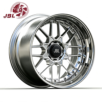 Nouvelles jantes forgées en deux parties de 18 à 26 pouces, 20 mm, argent poli, multi-rayons, concaves profondes, 5x114.3/112 pour voiture de performance JDM