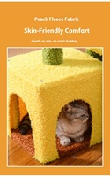 Grosir disesuaikan pohon kucing besar Modern bunga matahari berbentuk Sisal memanjat bingkai sarang mainan dibuat kayu untuk kucing besar untuk Asing
