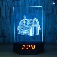 Lampe Réveil Moderne et Tendance avec 16/22 LED, Veilleuse 3D, Contrôle par Télécommande/Tactile/Sensoriel, Intensité Réglable, Blanc, Alimentation USB, pour Chambre d'Enfant