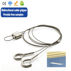 Kit de <span class=keywords><strong>suspension</strong></span> d'usine réglable avec fil de plafond galvanisé pince à câble bidirectionnel et crochet câble de bouclage en métal - Product Image 1