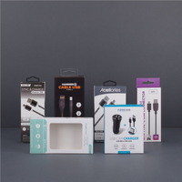 Boîte D'emballage de Câble de données Personnalisé Android type-c Un Glisser Trois Câble de Recharge Pour Téléphone Portable Carte Boîte De Couleur Blanche Personnalisé Zhonghao