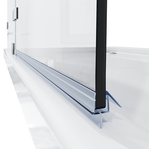 <span class=keywords><strong>Mampara</strong></span> de <span class=keywords><strong>Ducha</strong></span> Sally para Baño, sin Marco, con Bisagras, Vidrio con Nano Recubrimiento, 48x72 Pulgadas, con Barra de Soporte - Product Image 5
