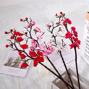 กิ่งดอกพลัมประดิษฐ์แบบเดี่ยว สำหรับตกแต่งบ้านและจัดดอกไม้ - Product Image 4