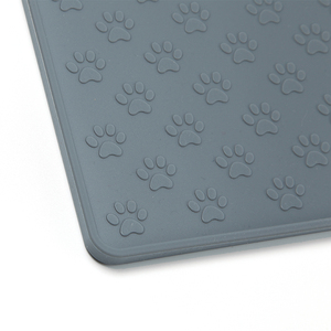 Custom <span class=keywords><strong>Dog</strong></span> Paw Print Silikon Haustier matte, faltbare rutsch feste wasserdichte Fütterung matte für unterwegs - Product Image 2