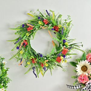 Weihnachtskranz Girlande Anhänger Nordamerika Künstliches Blumenarrangement Texas Natürliche Wildblumen Ländliche Kunstdekoration - Product Image 2